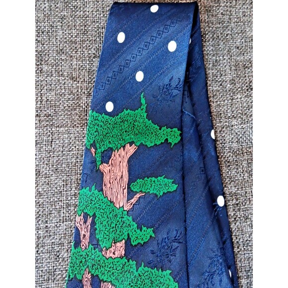 Tie 70s 80s 90s Y2K Mens A Rogers Blue Green Golf Statement 3.75 Wide 56 Long - Picture 4 of 7